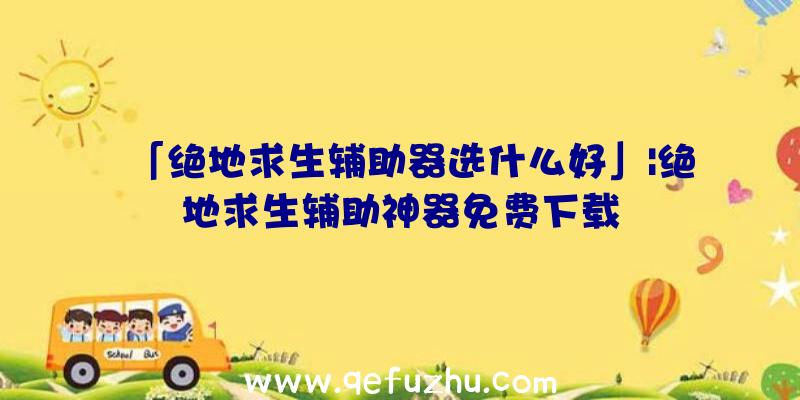 「绝地求生辅助器选什么好」|绝地求生辅助神器免费下载